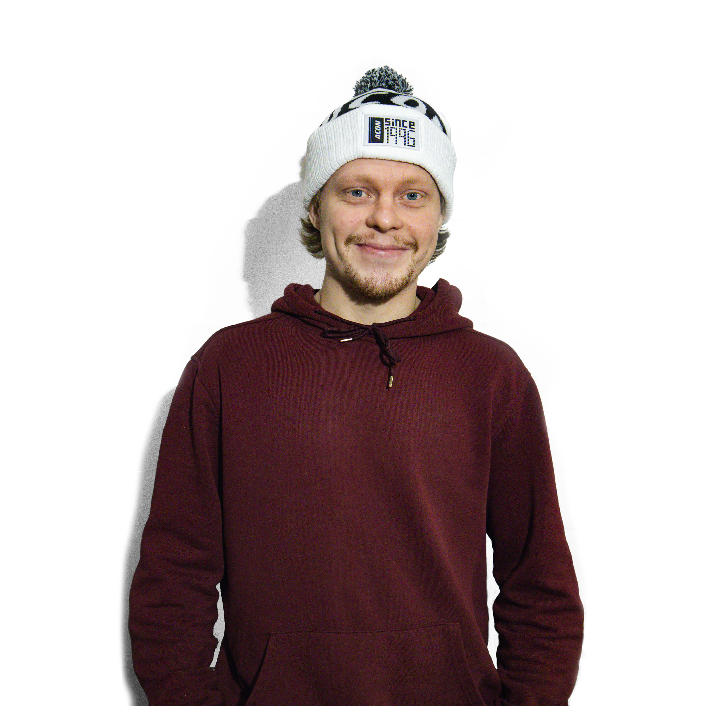 Acon Beanie Blk/Whi - Image 3