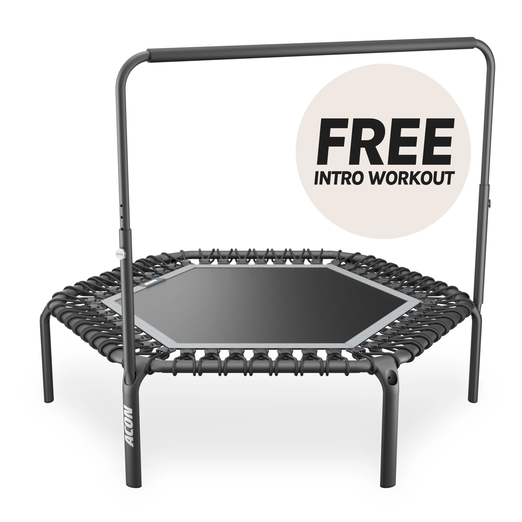 ACON Fit 1,41m Hexagon Rebounder Fitness Trampoline with Balance Handlebar - Image 7