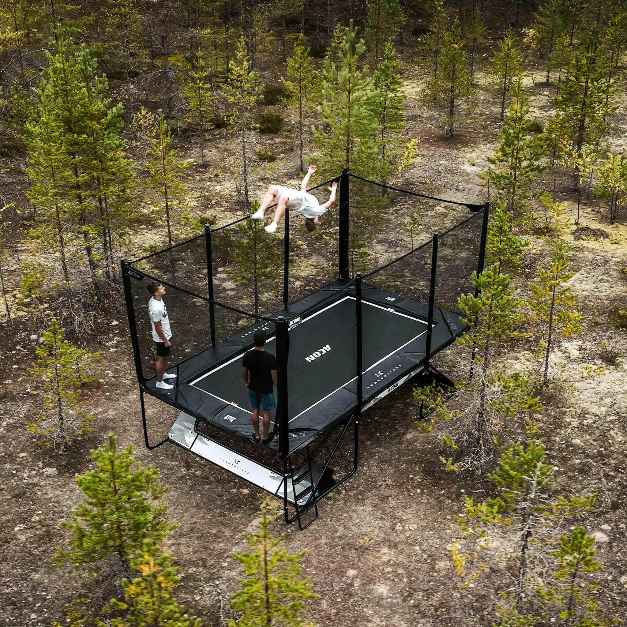 ACON X 17ft Rectangular Trampoline with Net and Ladder - Image 8