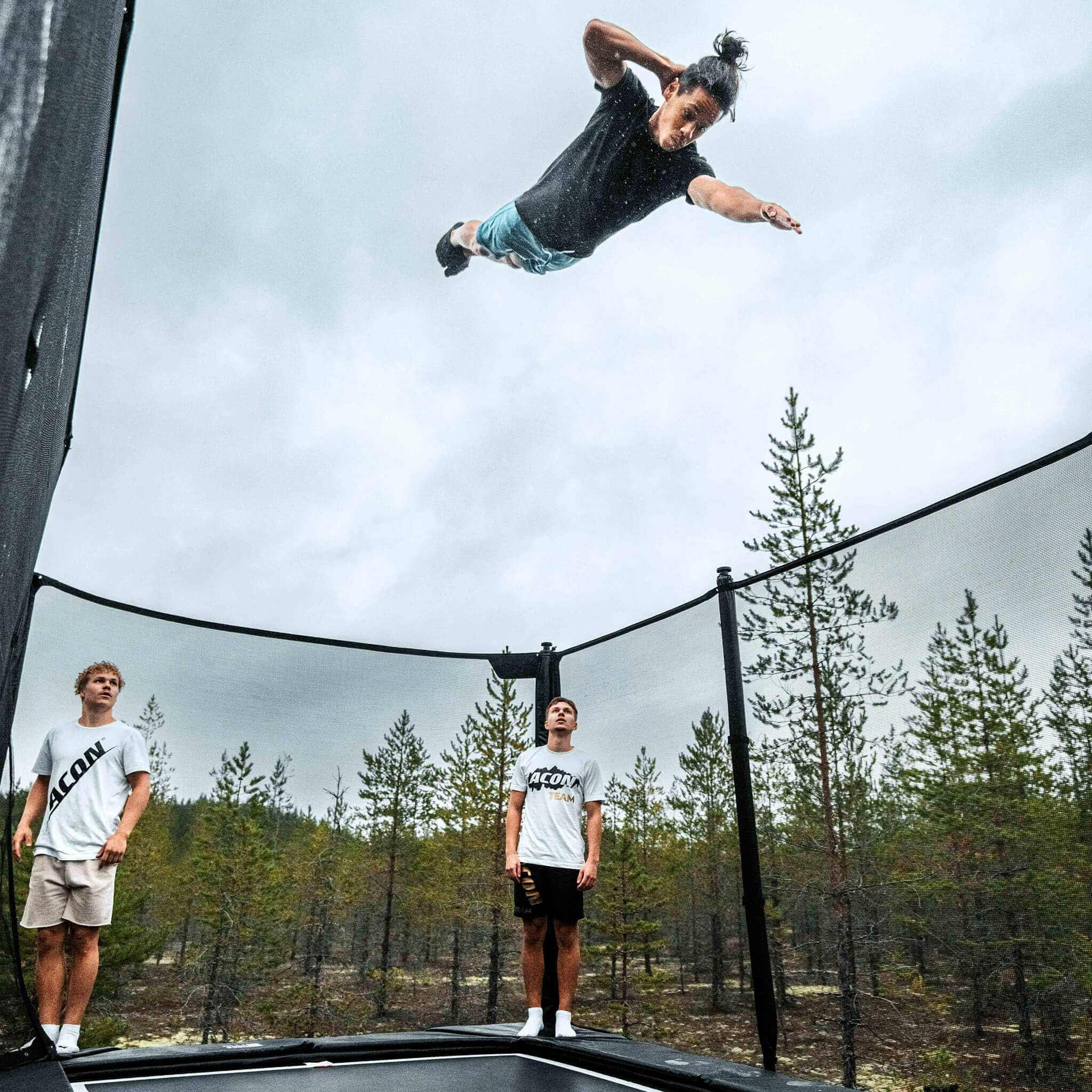 ACON X 17ft Rectangular Trampoline with Net and Ladder - Image 9