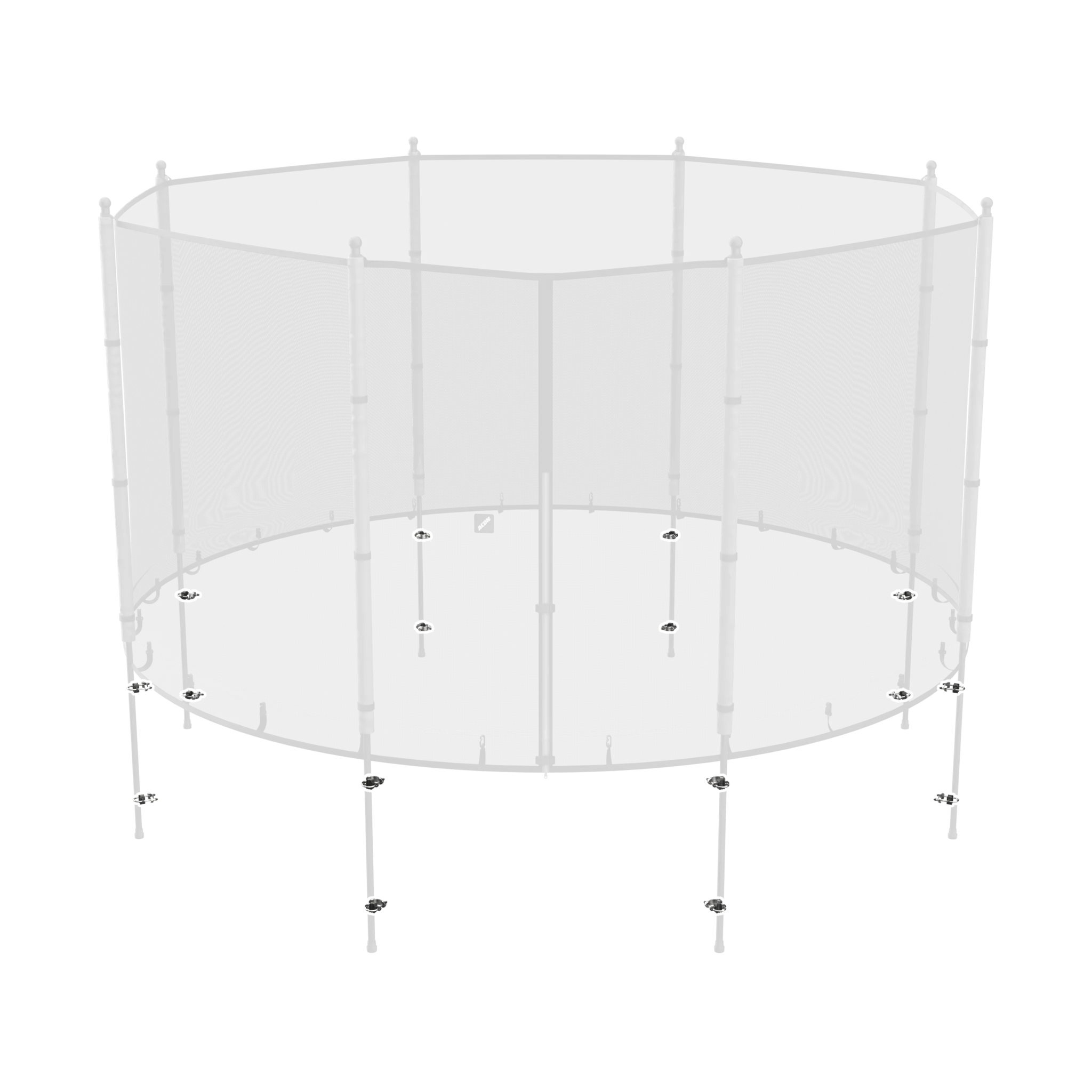 Trampoline Enclosure U-Bolt Assembly Package, 16pcs - Image 2