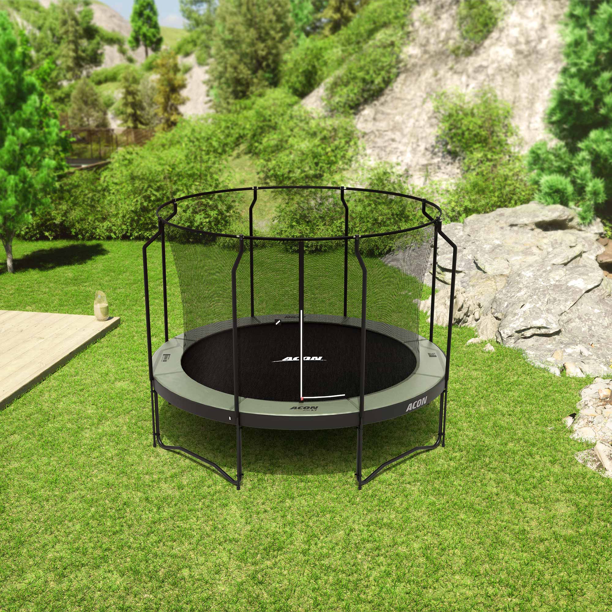 ACON Air 3,7m Round Trampoline with Premium Net and Ladder - Image 3
